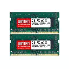 新品 WINTEN ノートPC用 メモリ DDR4 2400 PC4-19200 8GB (4GB x 2枚) 260Pin CL17 1.2V DIMM 【5年 相性】 SODIMM SDRAM 内蔵メモリー 増設メモリー PCメモリ WT-SD2400-D