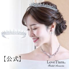 ラブティアラ 2連クリスタルカチューシャ ピアス セット - メルカリ