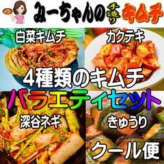 バラエティセット　白菜キムチ・カクテキ・ねぎ・きゅうり　みーちゃんの手造りキムチ