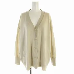 エニィファム anyFam パウダリーウールカーディガン ニット オーバーサイズ Vネック 長袖 F アイボリー KRFXIA0353 /RO ■MA