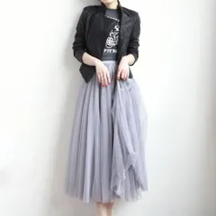 ☆ グレー ☆ 88cm ☆ レディース ロング チュールスカート チュールスカート レディース チュチュスカート ロングスカート ミモレ丈スカート スカート メッシュロングスカート ロング丈 シンプル 無地 オールシーズン かわいい おしゃれ オシャレ