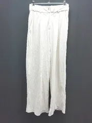 ◇ jeanasis ウエストゴム 生地厚手 カジュアル カーゴパンツ サイズF クリーム メンズレディース E  【1308160016947】