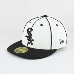 【ニューエラ正規品】ニューエラ NEW ERAⓇ キャップ LP 59FIFTY MLB Piping シカゴ・ホワイトソックス クロームホワイト ブラックバイザー(商品番号：13750871)