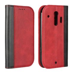 【在庫処分】耐衝撃 手帳型 docomo カバー docomo Fujitsu マグネット式 アローズ スマホケース カード収納 F-42A ケース スタンド機能 F-01L me レザー-レッド+ブラック らくらくスマートフォン Ｈａｖａｙａ