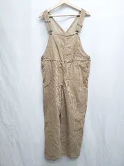 ◇ ⊇ Samansa Mos2 blue サマンサモスモス コーデュロイ オーバーオール サイズF ベージュ系 レディース P  【1409090033674】