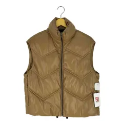 ザラ ZARA フェイクレザー 中綿ベスト レディース import：XS 
