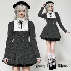 DW1031 ロリータ リボン ミニワンピース ファッション ゴシック ゴスロリ パンク ロック スチームパンク ビジュアル系 ヴィジュアル系 V系 モード系 地雷系 サブカル コスプレ ライブ ステージ 舞台 仮装 SM サイバー ハロウィン 衣装
