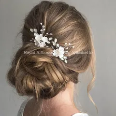 ヘアピン シルバー ゴールド 金 パール 花 ヘアアクセサリー ヘッドドレス パーティ ブライダル ホワイト フラワー レディース 披露宴 結婚式 きれいめ お呼ばれ 二次会 発表会 謝恩会 演奏会
