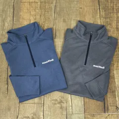 美品 モンベル mont bell ウイックロン ZEO ロングスリーブ ジップシャツ 1104941 2枚セット 登山 ウェア アウトドア