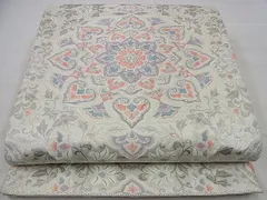 平和屋野田店■六通柄袋帯 唐織 花唐草文 九百錦プラチナ箔 逸品 n-sa2995