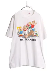 【お得なクーポン配布中!】 80s USA製 ジョーク イラスト プリント 半袖 Tシャツ メンズ XL 古着 ヴィンテージ ヘビーウェイト シングルステッチ キャラクター アート