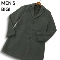 MEN'S BIGI メンズビギ 秋冬★ ウール チェスター コート Sz.2 メンズ 灰