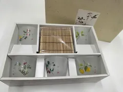 【新品未使用  貴重昭和レトロ】MADE IN JAPAN  佐々木硝子　日本製　アデリア　昭和レトロ　冷茶セット　グラスセット　手作りコースター付き　5客（SNA）