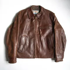 極美品 エアロレザー シングル レザージャケット キャメル 42 極美品
