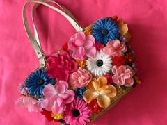 ラウゴア laugoa お花かごバッグ【新品未使用ですが経年劣化あり 
