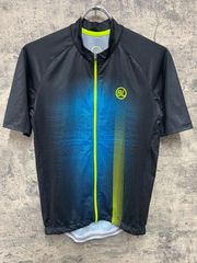 JH227 バイシクルライン Bicycle Line 半袖 サイクルジャージ 黒 青 M