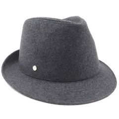 エルメス【HERMES】帽子56バケットハット HERMES - 極美品☆HERMES エルメス カシミヤ100％ シルバー金具