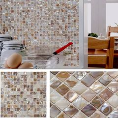 Es DECOR モザイクタイル 天然シェル キッチン 防水シート 貝殻