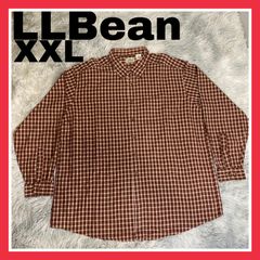 LLBean エルエルビーン　メンズ　チェック　ボタンシャツ　ボタンダウンシャツ　XXL 2XL 3L コットン