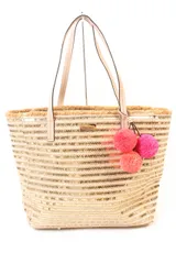 ケイトスペード KATE SPADE バッグ かご ショルダー スパンコール チャーム ボーダー GARDEN WAY HALLIE ベージュ PXRU6774 /☆y0524 ■PN