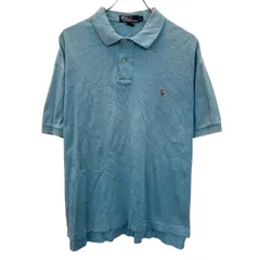 POLO RALPH LAUREN 半袖 ロゴ ポロシャツ L ライトブルー ポロラルフローレン ワンポイントロゴ 刺繍 古着卸 アメリカ仕入 a707-5313