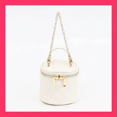 ★【COOCO】フェイクレザーキルティングマイクロミニバニティチャームショルダー