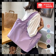 ナイロン トートバッグ レディース 大容量 通勤 通学 かばん 手提げ マザーズバッグ 肩掛け カバン 無地 旅行 A4サイズ収納可能  軽量 韓国風 ファッション オルチャン bag シンプル バッグ 保育園 ママバッグ 丈夫 98XIUFENG-030