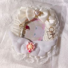 硬質ケースデコ トレカケース 痛ロゼット 白