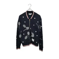 THOM BROWNE トム ブラウン ジップアップ テニス ラケット 刺繍 ブルゾン MJT067E-03051415 3 ネイビー