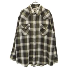 ELY CATTLEMAN エリーキャトルマン 80s ヴィンテージ チェック柄 半袖 シャツ XL グレー系 メンズ 古着