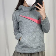 NIKE(ナイキ) ドライフィット ビックスウォッシュ グレー 裏起毛 フード付きTシャツ M 240828