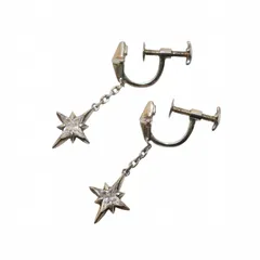 スタージュエリー STAR JEWELRY イヤリング ラインストーン 星 スター ネジ式 シルバーカラー /IR ■GY14のサムネイル