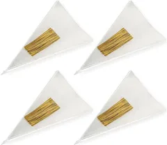 Rimikuru 母の日 三角OPP袋 ラッピング お菓子 切り花 花束 37cmx18cm・400枚セット( 37cmx18cm・400枚セット)