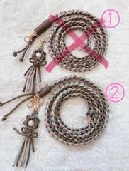 高品質✨️【キーホルダー 付き❣️ スマホショルダー 🌼】 ニュアンスカラー ハート編み パラコード フラワーチャーム