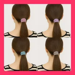 【スタッフおすすめ！】ヘアゴム 4本セット Arielle.R 髪ゴム シュシュ おしゃれ ゴムバンド ヘアバンド 跡がつかないヘアゴム ポニーテール 髪留め 韓国風 高弾力 軽量 シンプル 大人 通勤 運動 (優雅セット)
