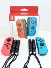 【HY】【新古品】Nintendo任天堂純正 HAC-A-JAEAA Joy-Con (L) ネオンレッド(HAC-015)/(R) ネオンブルー(HAC-016)/Joy-Conストラップ(HAC-014)[送料無料(一部地域を除く)]HY001