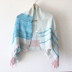 tamaki niime ウールコットン チェック マフラー ストール ブルーグリーン レディース 玉木新雌/タマキニイメ【中古】6-0112T◎ 楽天市場】tamakiniime（素材（生地・毛糸）ウール）の通販