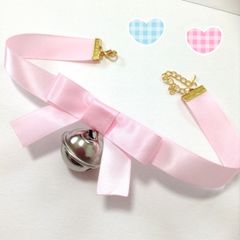 迷い猫チョーカー　いちごミルクピンク