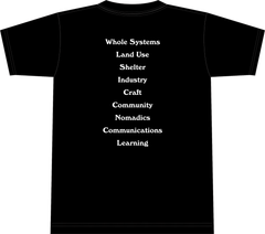 ホールアースカタログ Tシャツ / LWEC "Contents" T-Shirt ブラック