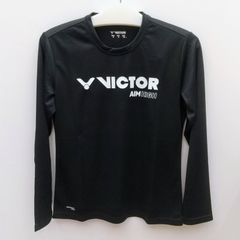 VICTOR T-86100 ロングTシャツ（レディース）ブラック Mサイズ