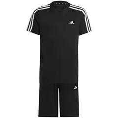 アディダス(adidas) キッズ トレーニング上下セット ECM35-IC5670 ブラック/ホワイト 160cm