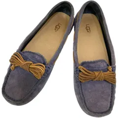 【美品】UGG アグ (22) モカシン ローファー パンプス フラットシューズ スリッポン 本革 レザー 希少デザイン