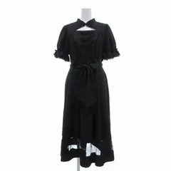 アクシーズファム axes femme Kawaii 美品 チャイナ釦ジャガードワンピース レース リボン M 黒 /UOのサムネイル