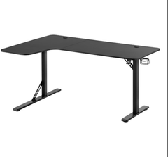 Alterzone ゲーミングデスク L字型 幅160cm PCデスク デスク 机 コーナーデスク ラック付き カップホルダー付き 在宅勤務 組立簡単 ALZGMDL-1