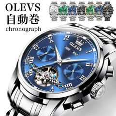 OLEVS 自動巻き時計 スケルトンフライホイール - メルカリ