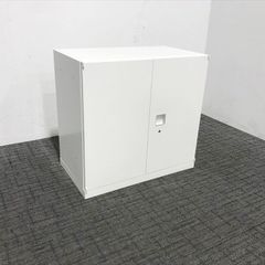 両開き書庫 キャビネット レクトライン オカムラ ネオホワイト オフィスキャビネット スチール書庫