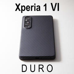 【訳アリ B級品 特別価格】Xperia 1 VI 用 Kevlar 100%アラミド繊維 超軽量 超頑丈 高耐久性軽くて丈夫で薄いケース「DURO」
