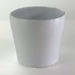 プラ鉢 2.5号 ミニラウンド鉢 ホワイト 幅8.5cm×高さ7.7cm 