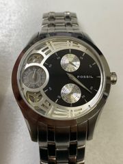 FOSSIL 自動巻き メンズ 腕時計 裏スケ 廃盤 青針 ローマ数字 文字盤白