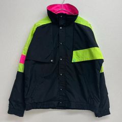 80s USA製 CB Sports ナイロンジャケット ブラック/イエロー/ピンク【メンズM】